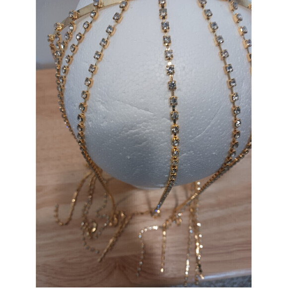 Fringe Rhinestone Headband In Gold - Picture 6 of 9